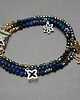 bransoletki z kamieni naturalnych Lapis, hematyt, szafir, spinel /trio bransoletka/  - Szlachetna kolekcja