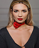 chokery Choker Red Silk