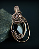 wisiory Agat z druzą wisiorek wire wrapping