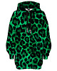 bluza z kapturem damska Bluza Oversize Tunika DR.CROW Green Panther