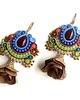 kolczyki soutache Sutaszowe kolczyki CANCUN z brązowymi kwiatami