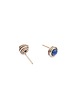 kolczyki wire wrapping Kolczyki sztyfty z lapis lazuli