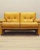 sofy i szezlongi Sofa skórzana żółta, włoski design, lata 60, B&B Italia, Tobia Scarpa