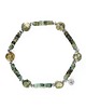 bransoletki z kamieni naturalnych Bransoletka w kolorach zielonego lasu - Wersja Srebrna
