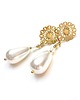 kolczyki pozłacane Kolczyki pozłacane Pearls /white/ perły naturalne vol. 15