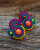 kolczyki soutache Małe i kolorowe kolczyki sutasz