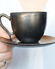 filiżanki Filiżanka ceramiczna espresso Ciemne Złoto i Srebro