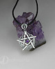 wisiory Pentagram księżycowy z ametystem