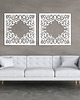Ozdoby na ścianę DEKORACYJNY PANEL AŻUROWY, FLOREALI, DEKORACJA ŚCIENNA 3D, ORNAMENT, DYPTYK, 