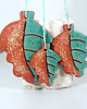 ozdoby choinkowe Zimowe liście - ceramiczne ozdoby choinkowe