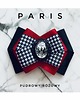 broszki Kolekcja PARIS  z grafiką retro w stylu francuskim