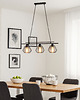 lampy wiszące Druciana lampa wisząca 2-punktowa czarna regulowana TIJUANA LOFT