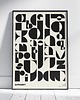 plakaty Plakat abstrakcyjny, abstrakcja, geometria, typografia - Alfabet