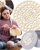 makramy Podstawa do koszyka na szydełku OKRĄG 15 cm Baza do torebki Spód ze sklejki