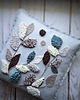 poduszki plecione Poduszka summer green 3- bawełna kwiaty liście japani Boho
