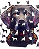 puzzle dla dzieci Puzzle drewniane PIES Labrador 418 elementów XXL