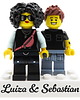 figurki i rzeźby Zakochana para + twój tekst  - Personalizowane figurki / ludziki LEGO