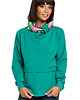 bluza bez kaptura damska Bluza z wysokim kołnierzem - zielona (B-084)