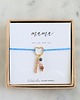 bransoletki na sznurku MAMA - Alfabet Morse'a - Birthstone + Zodiak