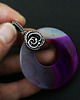 wisiory Vienna - wisior wire-wrapping z fioletowym agatem