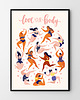 plakaty Love your body  - plakat wersja pink