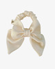 gumki do włosów Gumka jedwabna, scrunchie, frotka z kokardą biały lotos