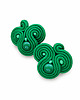 kolczyki soutache Zielone kolczyki sutasz
