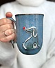kubki Duży Kubek Ceramiczny 500ml Piesio z Serduchem