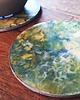 podkładki do kuchni Metalized Wood&Resin coaster  "Lime Marble"