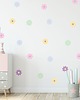 naklejki ścienne do pokoju dziecka Naklejki do pokoju dziewczynki Kolorowe Stokrotki AM174