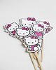 akcesoria dziecięce - różne Pikery dwustronne do babeczek HELLO KITTY 6 szt