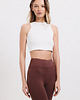 topy damskie Krótki Tank Top ELISE - White