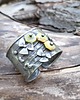 bransoletki wire wrapping Żółte kwiatki - bransoletka regulowana