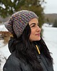 czapki damskie Kolorowa duża czapka beanie z wełną i alpaką