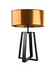 lampy stołowe Czarno-miedziana lampa stołowa do salonu THOR MIRROR