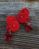 kolczyki soutache Czerwone kolczyki soutache