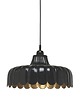 lampy wiszące Piękna lampa wisząca z czarnym kloszem imitującym kwiat Wells