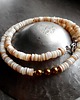 chokery Kremowa muszla srebro 925