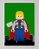 obrazy i plakaty do pokoju dziecięcego Lego Superbohater "Thor"