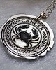 srebrne naszyjniki Znak zodiaku RAK - moneta na szczęście