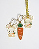 komplet biżuterii Komplet - Królik i marchewka - kolczyki i naszyjnik