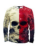 bluzy męskie Koszulka Longsleeve Męska DR.CROW White Red Skull
