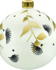 bombki Bombki okrągłe białe: złota gałązka