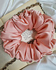gumki do włosów Scrunchie Peach XL - gumka do włosów satynowa brzoskwiniowa