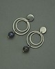 kolczyki wire wrapping Kolczyki koła labradoryt  kółka stal chirurgiczna