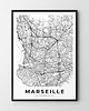 plakaty Plakat Marsylia mapa