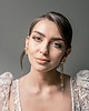 Biżuteria ślubna STELLA  - złote asymetryczne kolczyki glamour