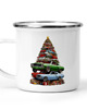 kubki Świąteczny kubek metalowy choinka auta