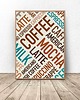 plakaty Plakat z kolorowymi napisami "Coffee"