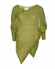 swetry damskie  Lekkie ponczo damskie z wełny - Oliwkowe